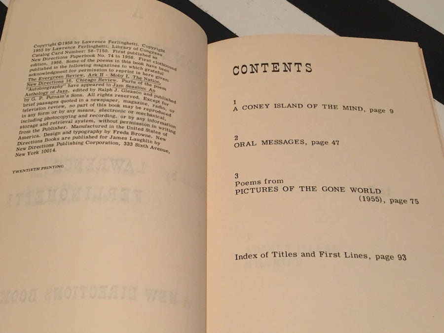 A Coney Island of the Mind by Lawrence Ferlinghetti A Coney Island of the Mind by Lawrence Ferlinghetti