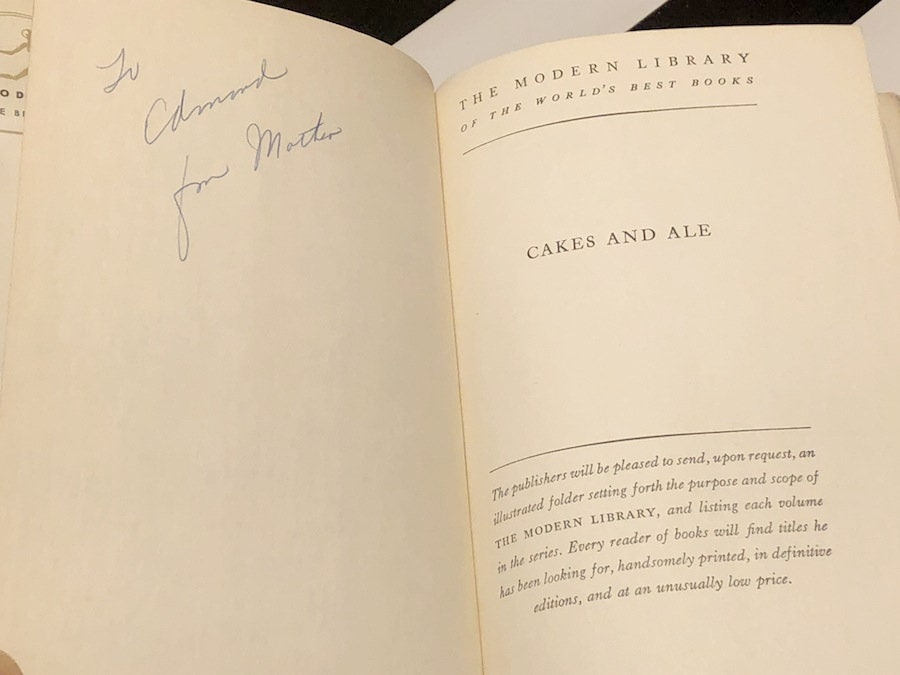 Cakes and Ale by Somerset Maugham (1950) Modern Library hardcover book