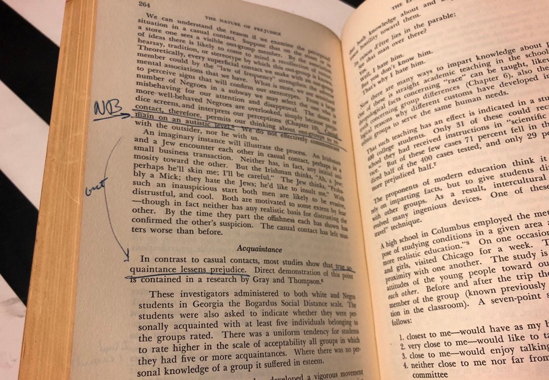 The Nature of Prejudice by Gordon Allport (1952) hardcover
