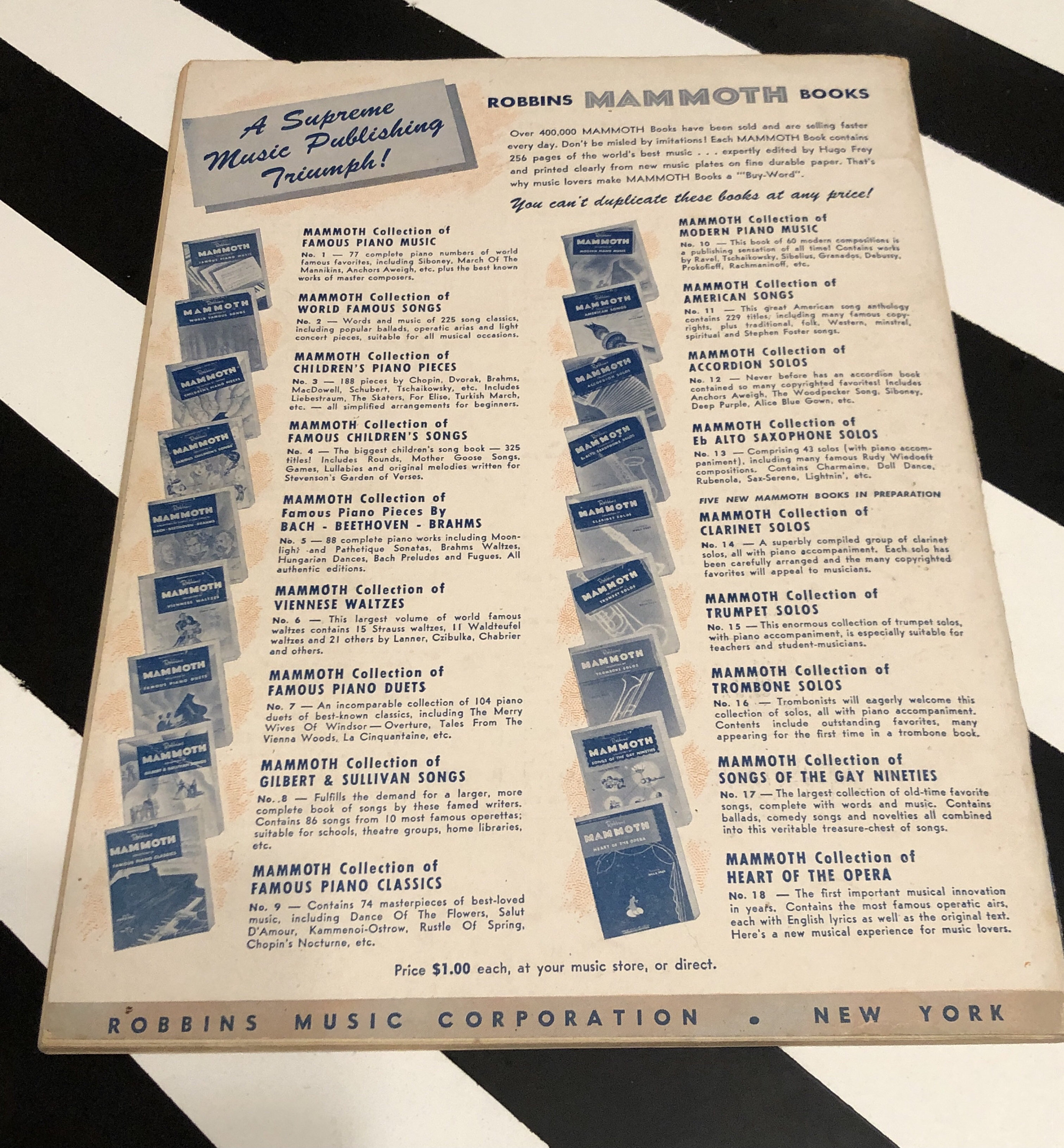 Tin Pan Alley Song Folio 1940s Era Softcover Song Booklet Etsy