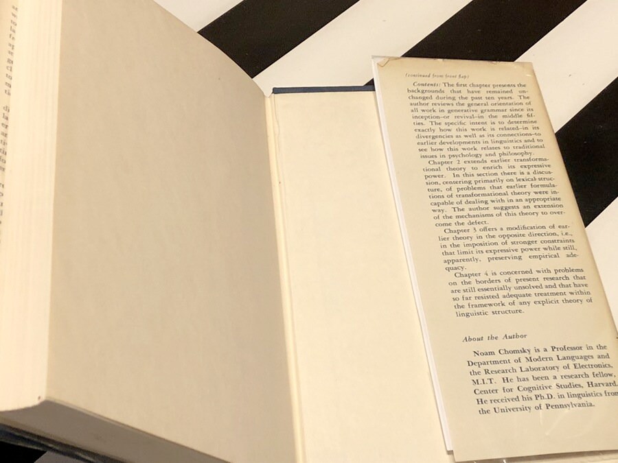 Aspects of the theory of syntax by naom chomsky 1965 hardcover book
