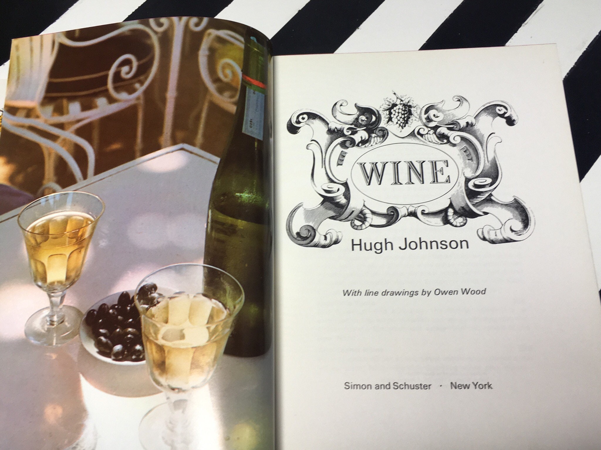 Wine by Hugh Johnson With line drawings by Owen Wood (1972) hardcover book