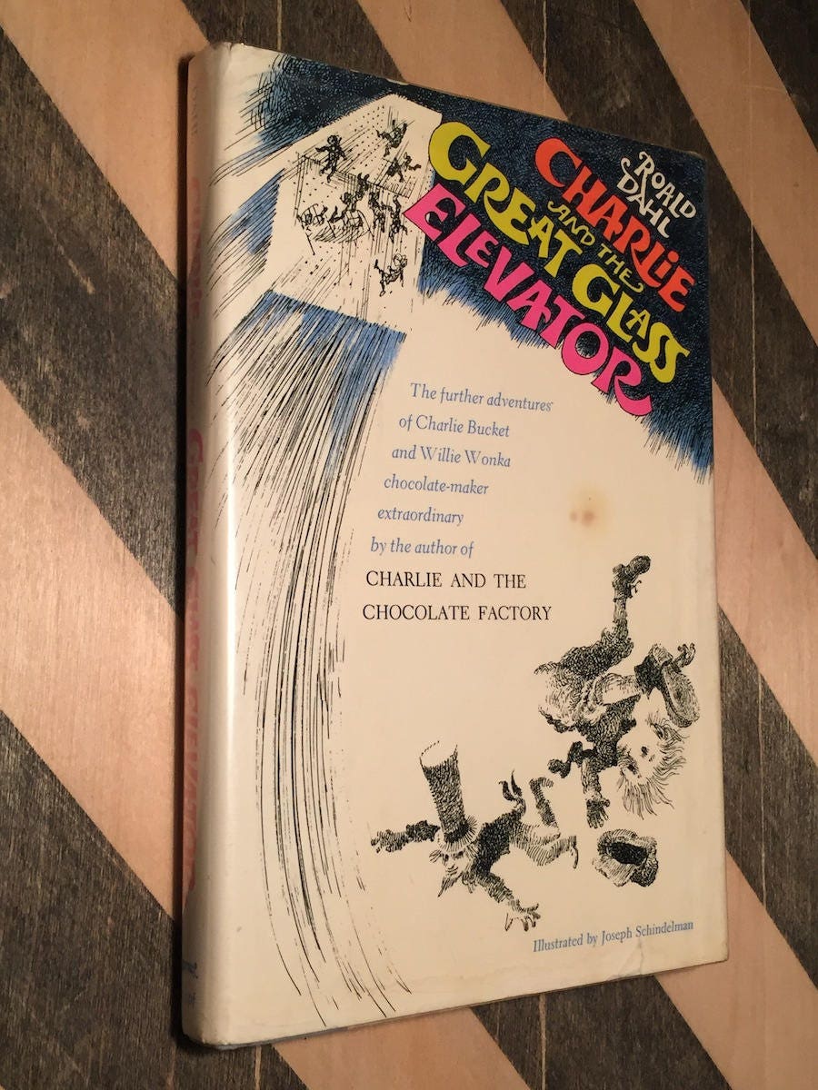 Charlie and the Great Glass Elevator (1972) hardcover first edition