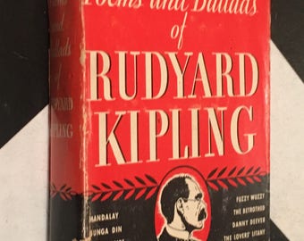 The Favorite Poems and Ballads of Rudyard Kipling by Rudyard Kipling (Hardcover, 1941) vintage book