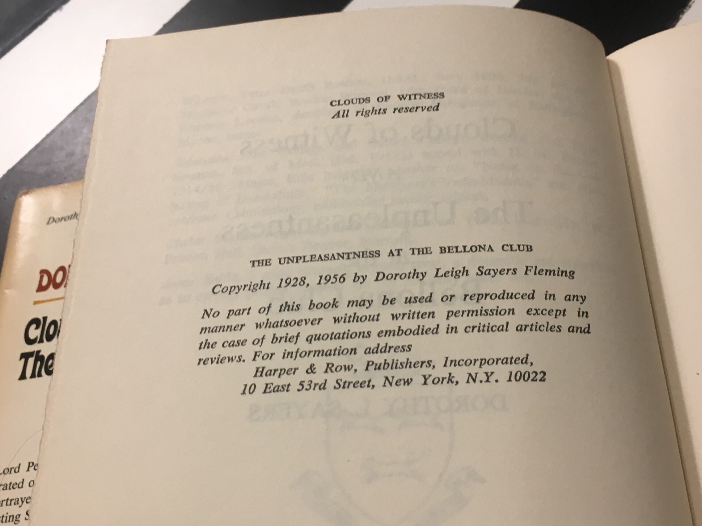 The Unpleasantness at the Bellona Club by Dorothy L. Sayers The Unpleasantness at the Bellona Club by Dorothy L. Sayers