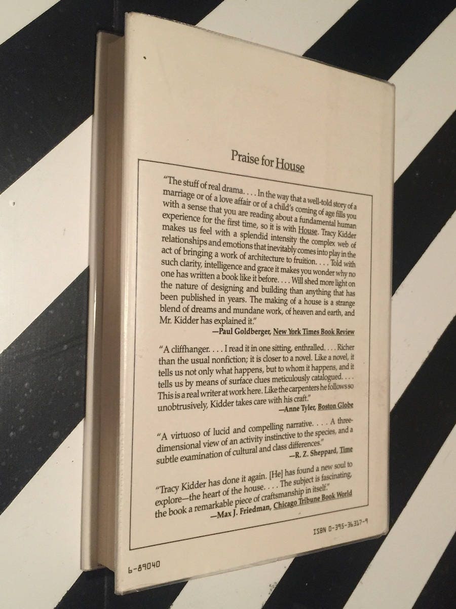 House by Tracy Kidder (1985) hardcover book