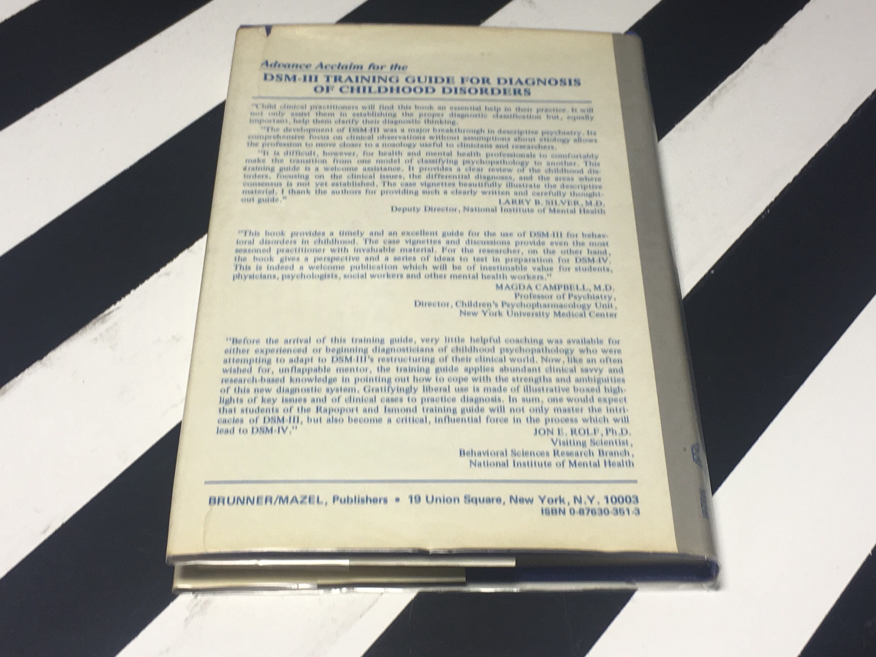 DSMIII Training Guide for Diagnosis of Childhood Disorders by Judith L. Rapoport, M.D. and
