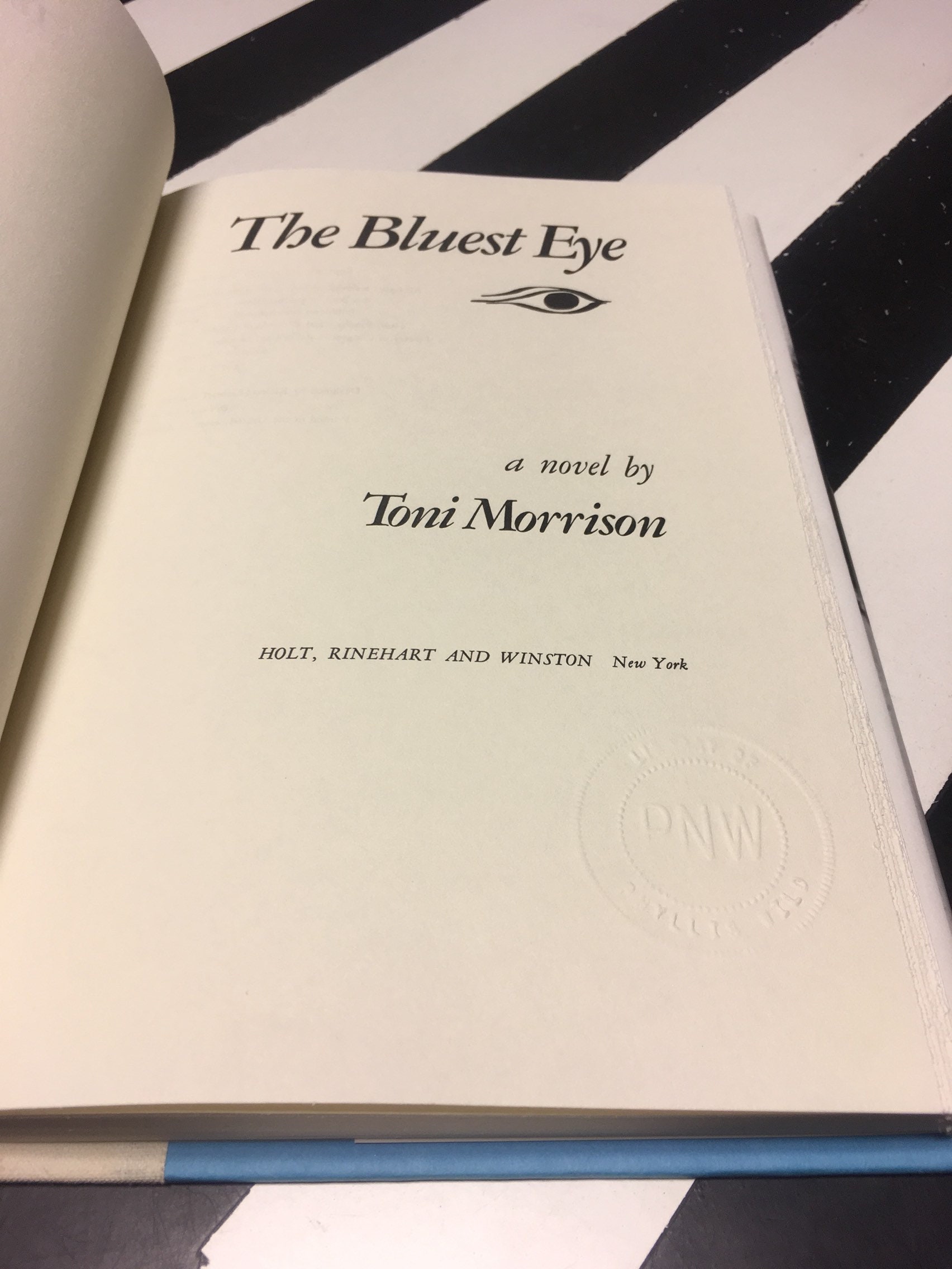 The Bluest Eye: A Novel by Toni Morrison (1970) hardcover book