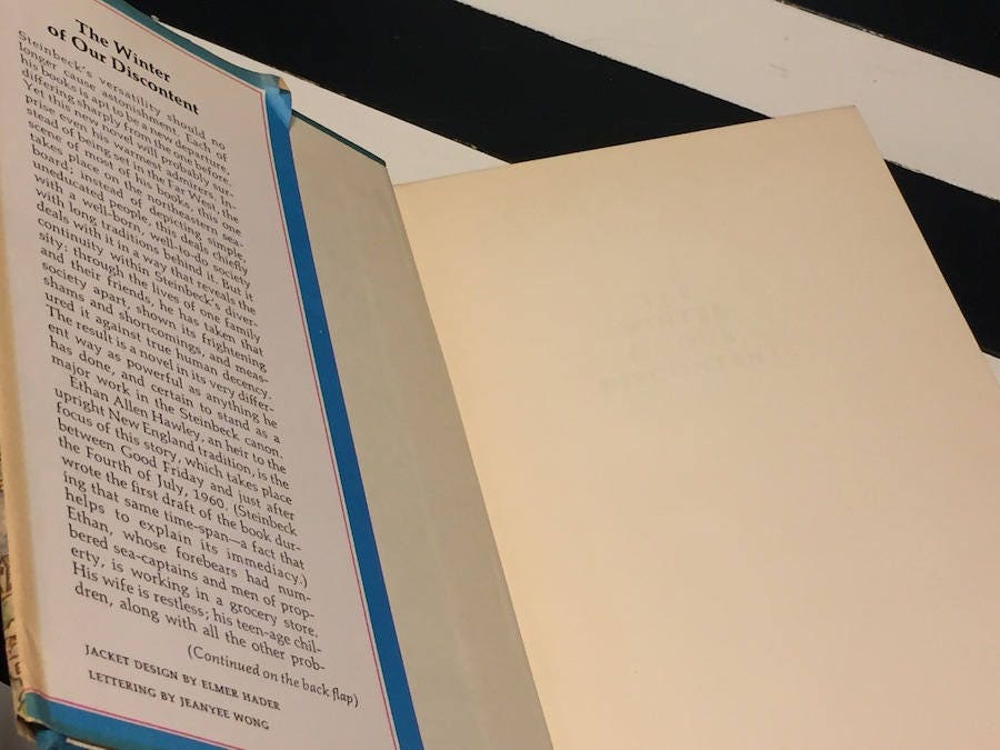 The Winter of Our Discontent by John Steinbeck The Winter of Our Discontent by John Steinbeck