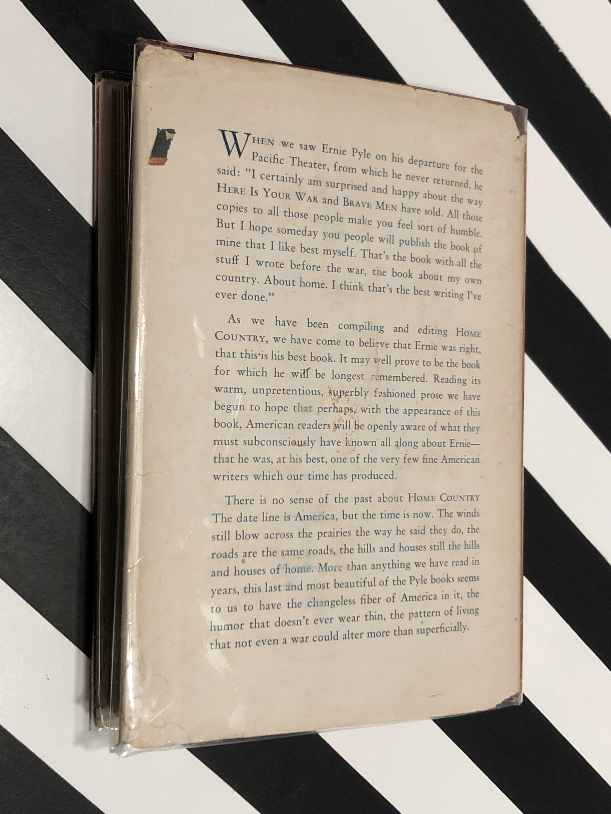 Home Country by Ernie Pyle (1947) first edition book