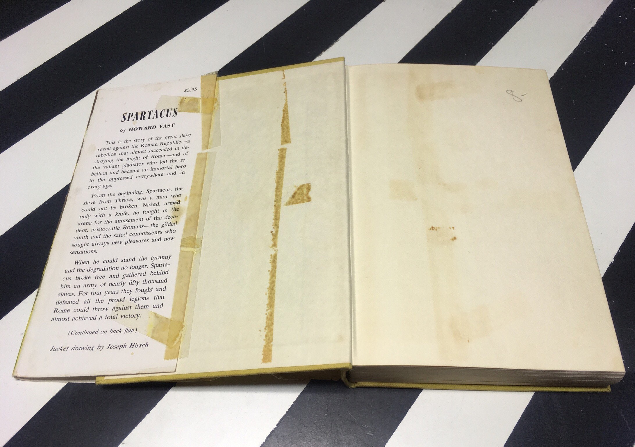 Spartacus: A Novel by Howard Fast (1958) hardcover book