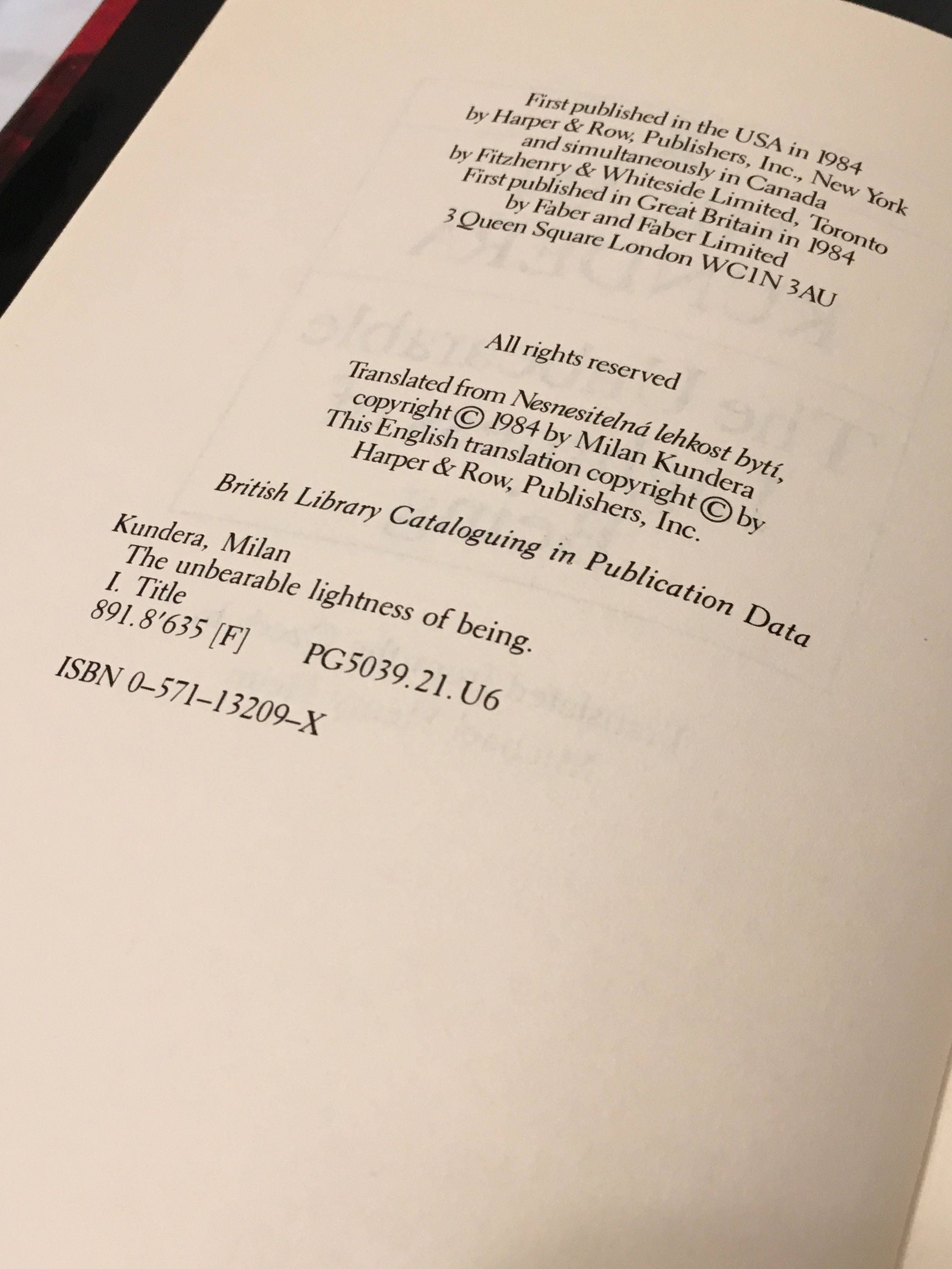 the unbearable lightness of being book the unbearable lightness of being book