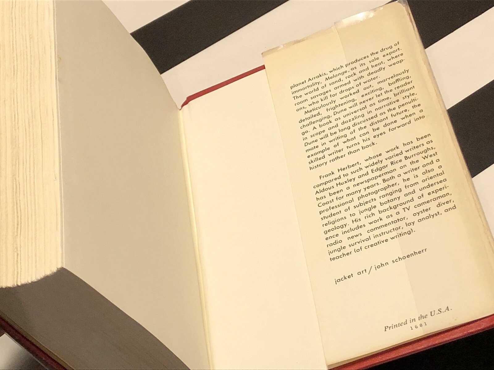 Dune by Frank Herbert (1965) hardcover book