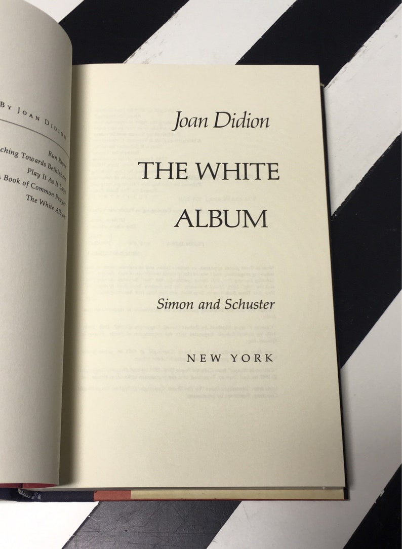 The White Album by Joan Didion 1979 hardcover first edition Etsy