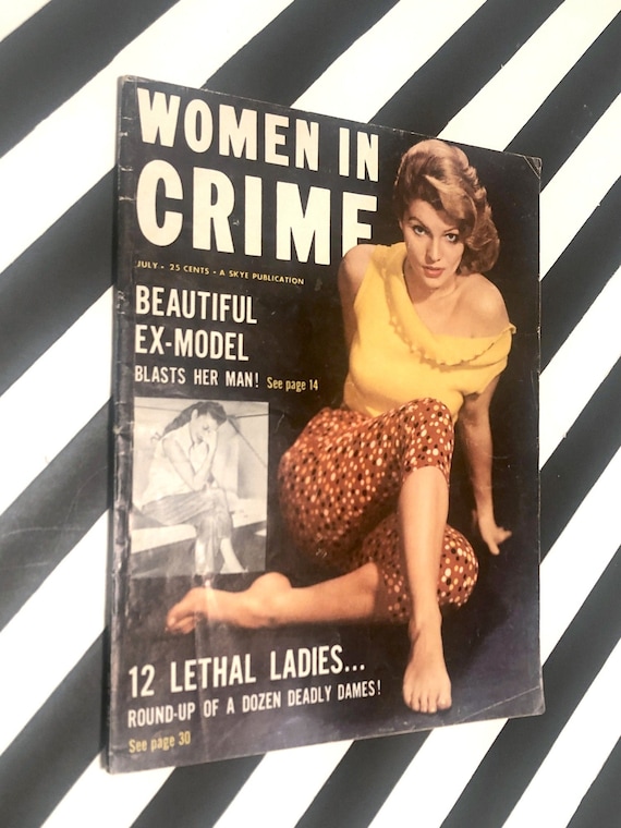 Women in Crime vintage magazine / July 1956 (Volume 11, No. 1)