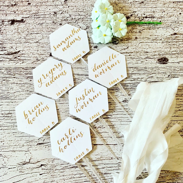 Champagne Glass Escort Cards - Etsy