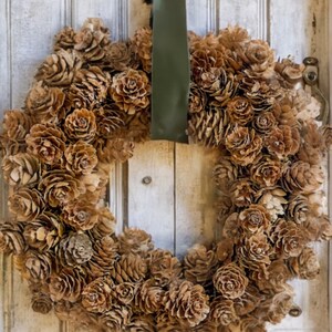Pine Cone Wreath Christmas Front Door Wreath Fall Year Round Natural Eco-friendly Home Decor Housewarming Gift New Home Wedding Gift for Her