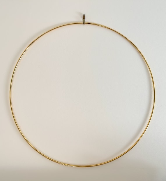 Large gold metal hoop best sale