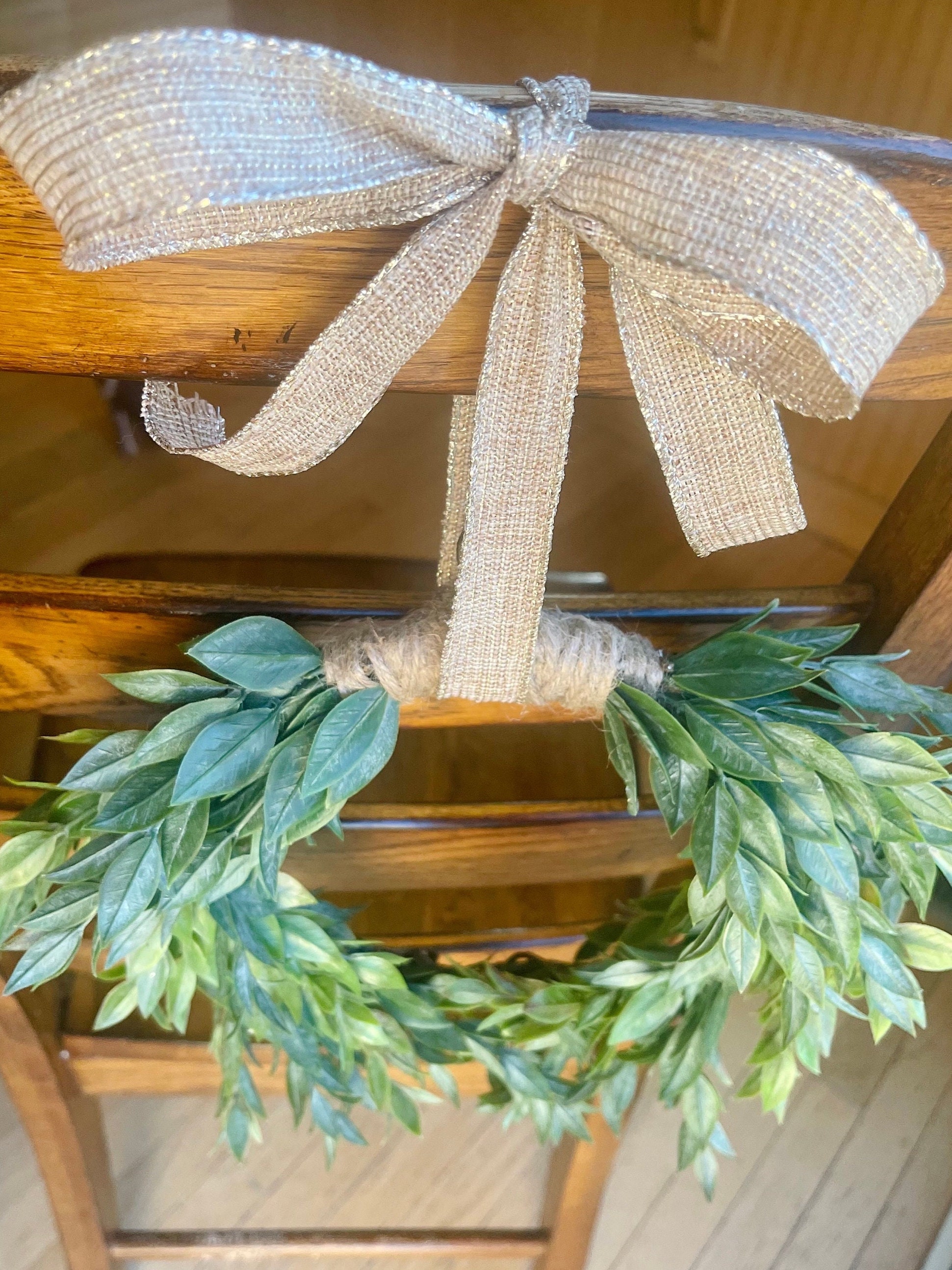 MINI Wreath-Window Wreath-Greenery Wreath-Modern Farmhouse Décor-GREEN  ASH-Farmhouse Wreath-Pantry Door Wreath-Chair Wreath-Small Wreath