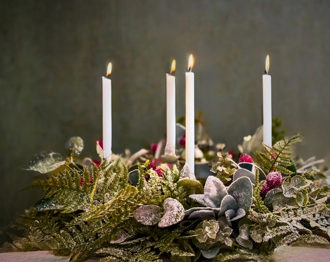 Christmas Candle Holders Pine Cone Berries Woodland Rustic Xmas Decor Table Centerpiece Christmas Wreath With Four CandleHolder - Price History & Review | AliExpress Seller - Mr Pine Cone Store