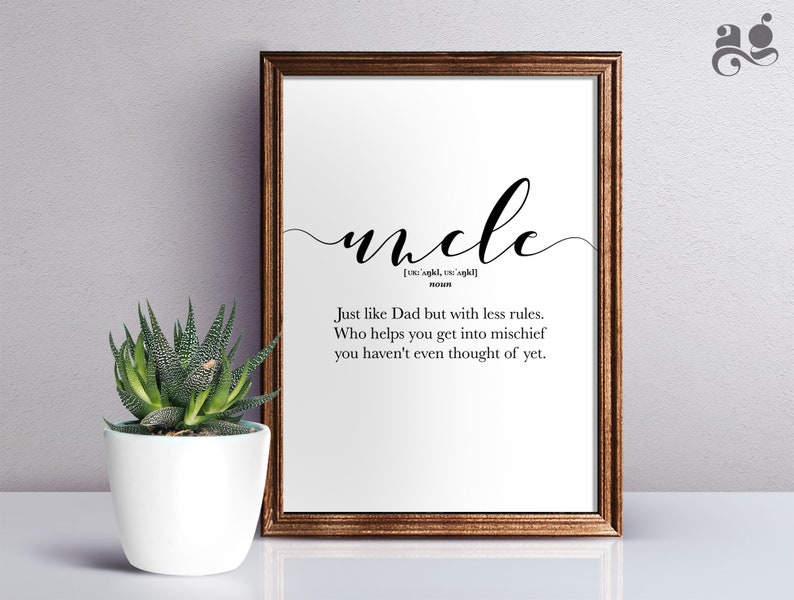 Printable Uncle gifts Father's Day present funny gift Etsy