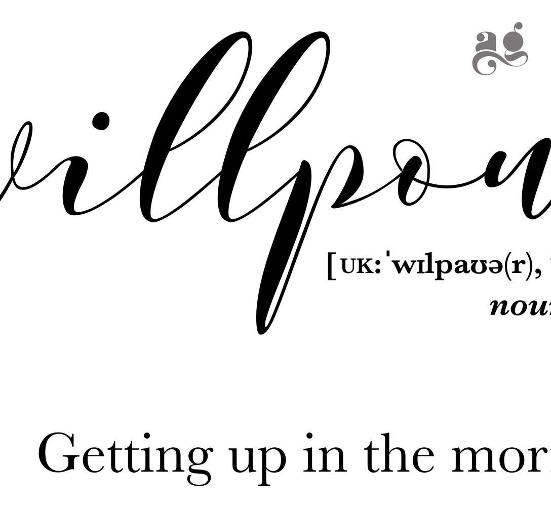 Funny Word Definition Poster Willpower Definition Printable Etsy