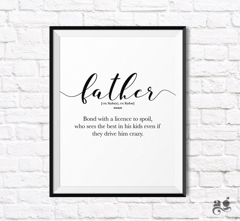 Father definition Print father's day printables  Etsy