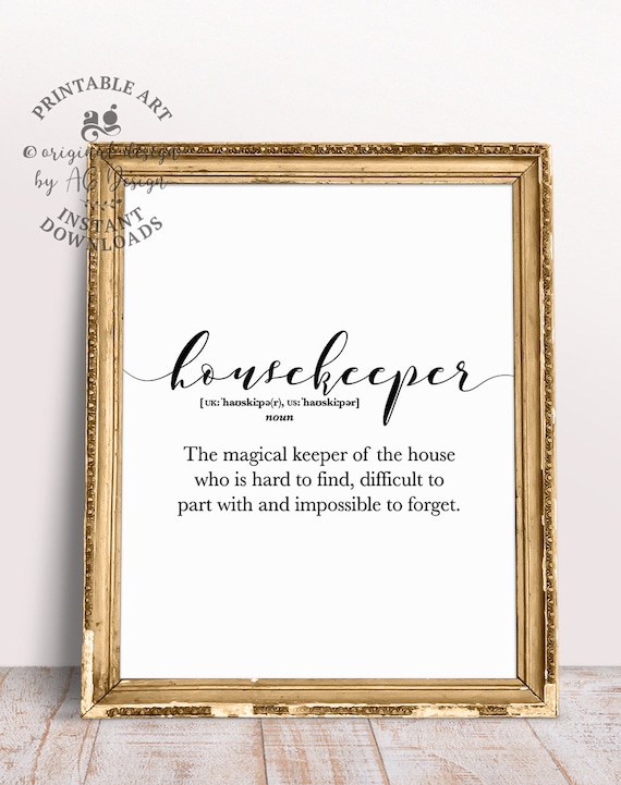Housekeeper Appreciation Gifts Printable Housekeeper Etsy