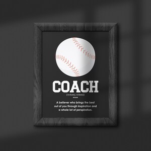 Baseball Coach Gift, Printable Coach Appreciation Gifts, Best Coach ...