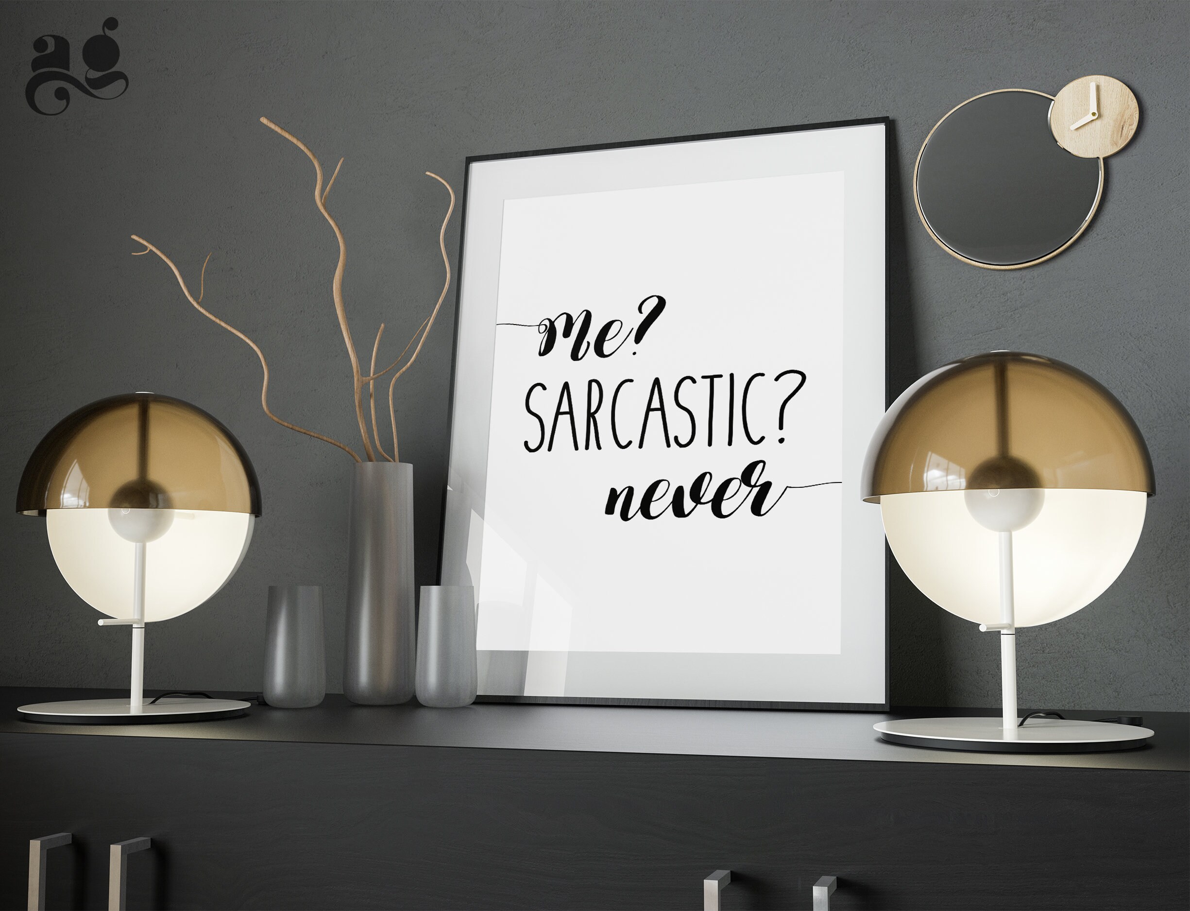 Funny Printable Wall Art Me Sarcastic Never Dorm Room - Etsy UK