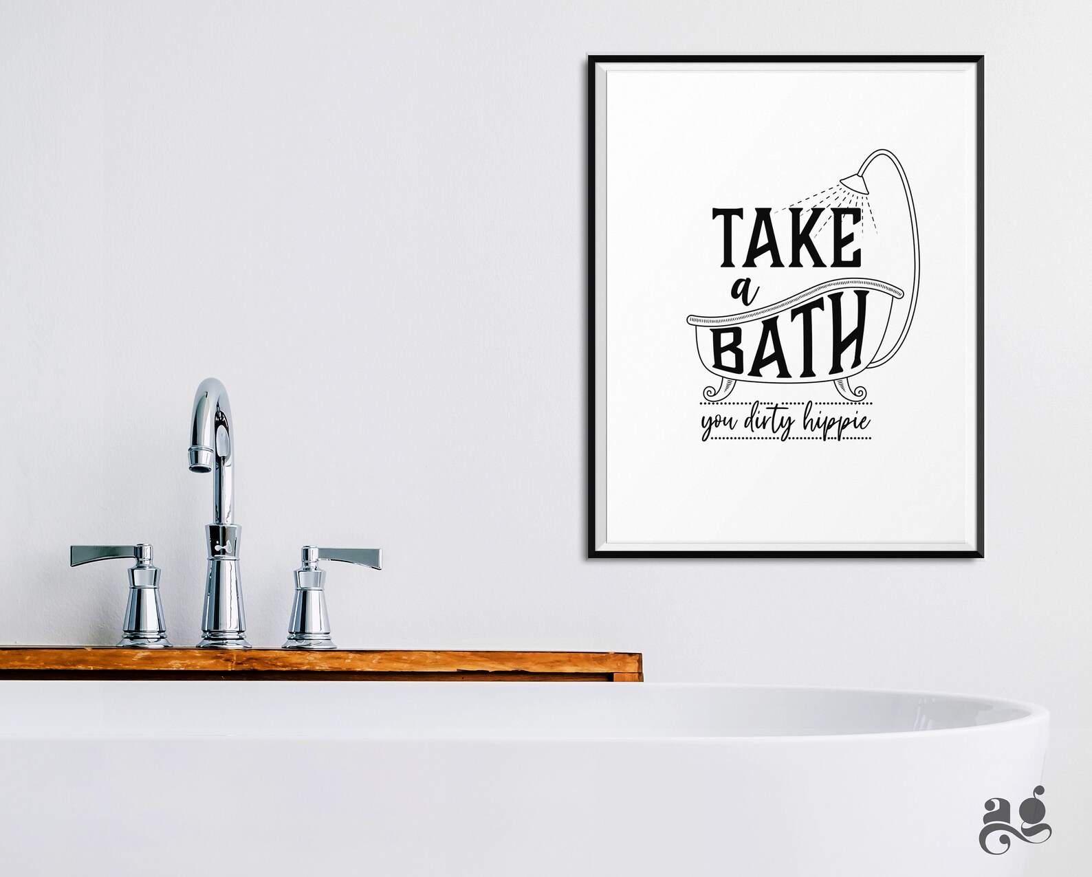 Buy Take a Bath You Dirty Hippie Funny Bathroom Signs Printable Online in India Etsy