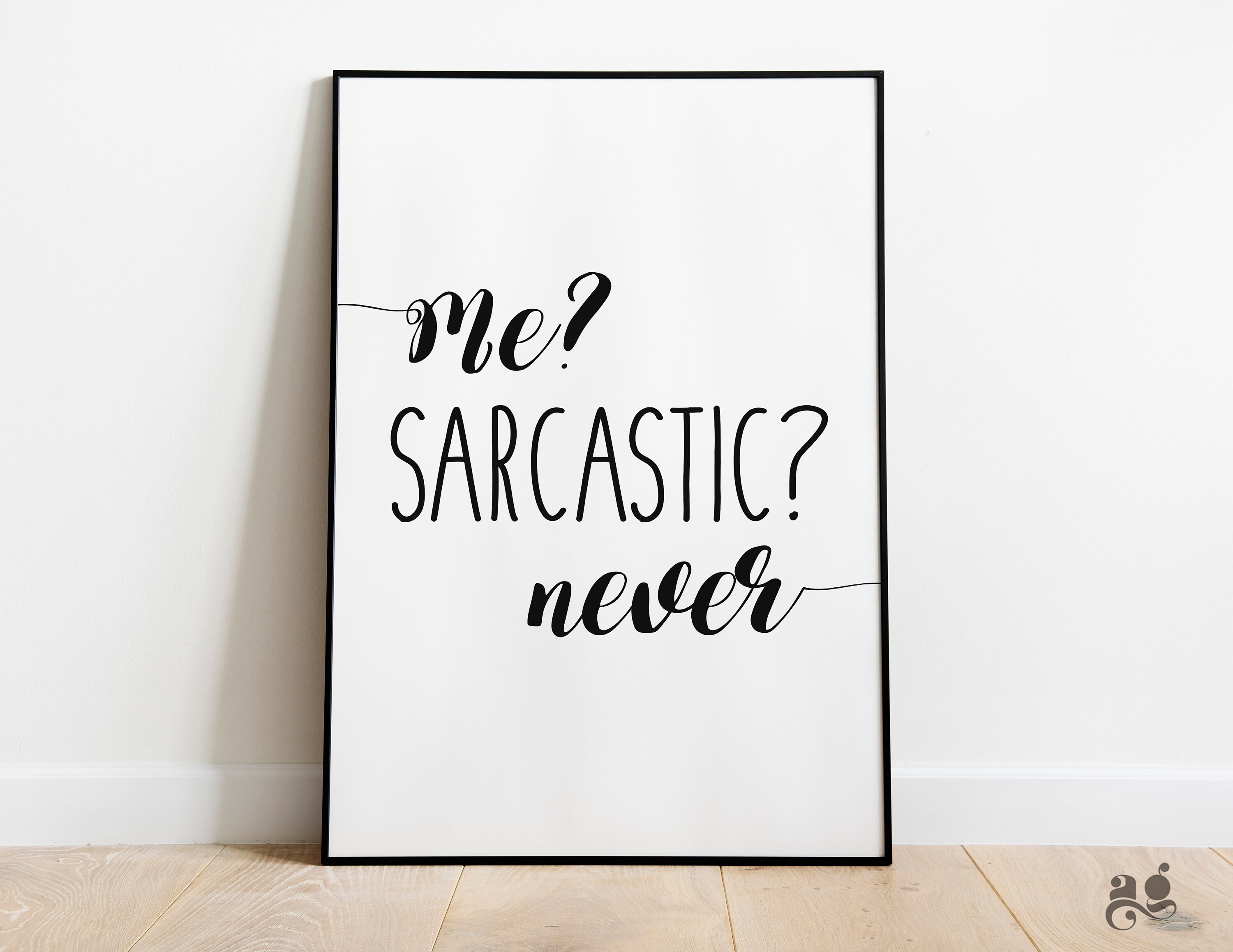 Funny Printable Wall Art Me Sarcastic Never Dorm Room - Etsy UK