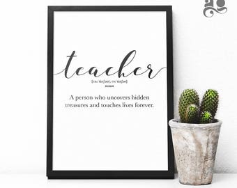 Teacher appreciation gifts, Teacher definition print, Best Teacher Mentor, Teacher printable wall decor, classroom posters, Back to school