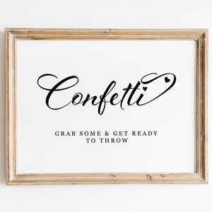 Confetti Sign Printable Party Sign Baby Shower First - Etsy