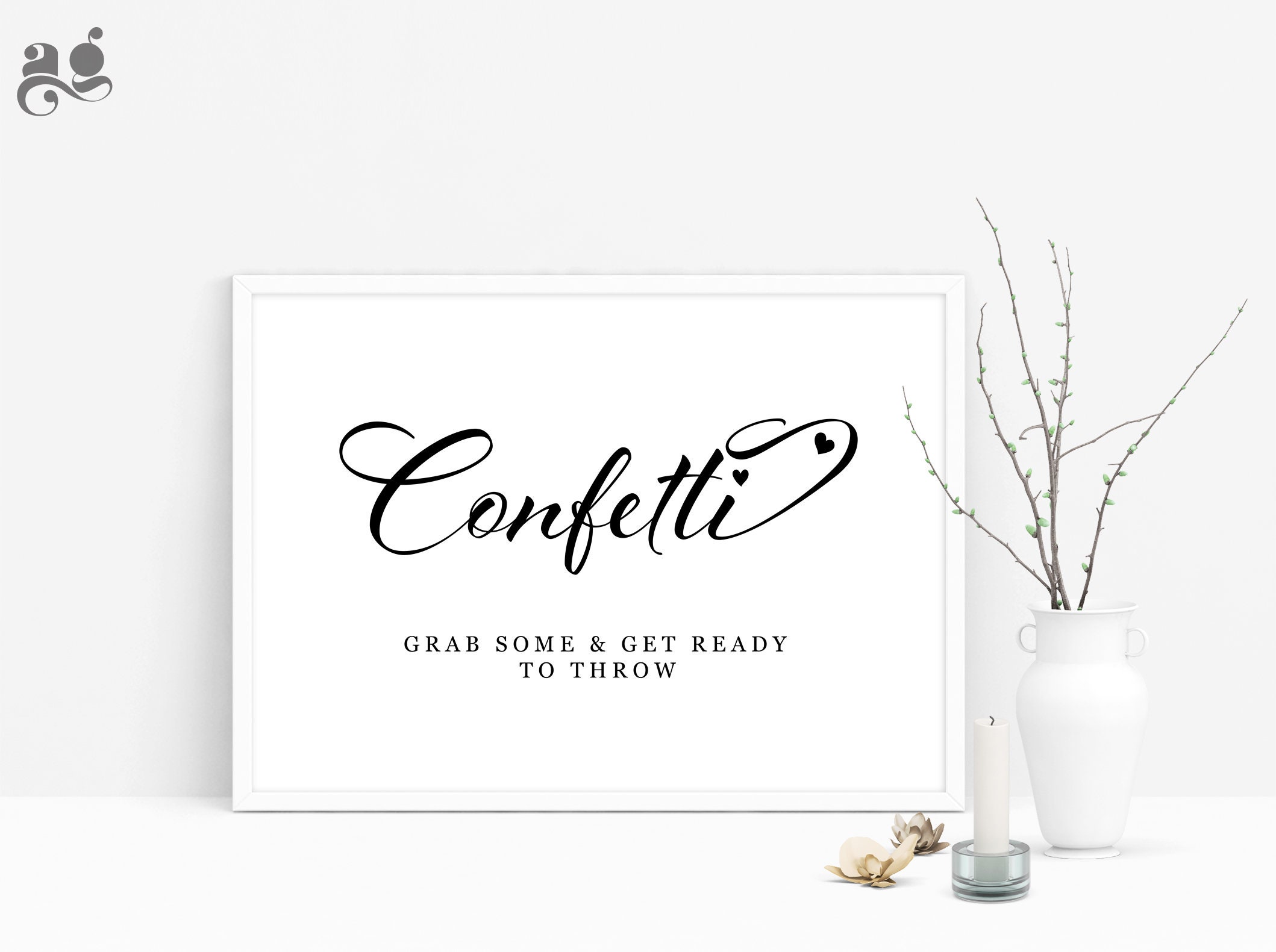 Confetti Sign Printable Party Sign Baby Shower First - Etsy