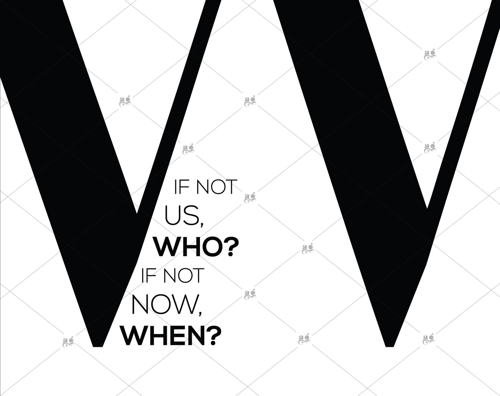 Big Letter W Poster Set of 2 Monogram W Printable Single - Etsy