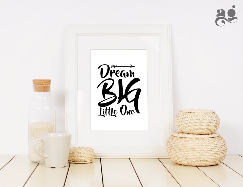 Dream Big Little One Printable Nursery Decor Wall Art | Etsy