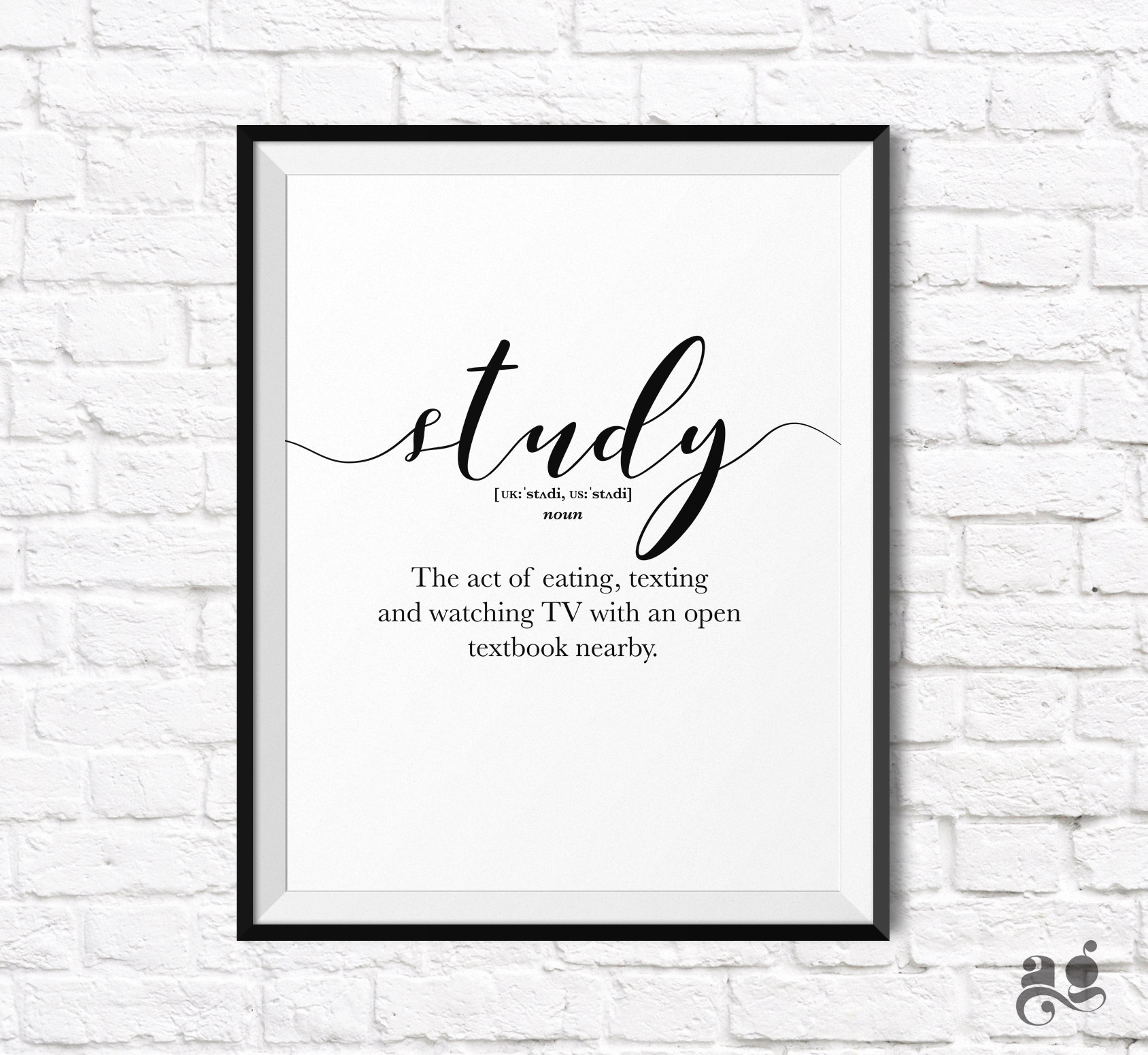 Buy Study Definition Print, Study Room Decor, Study Art, Study Decor ...