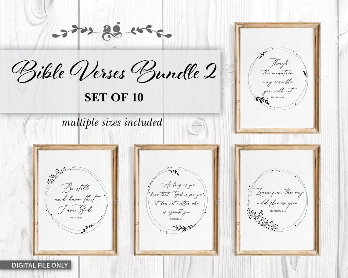 Printable Bible Verses Mega Bundle Set of 30 Bible signs | Etsy