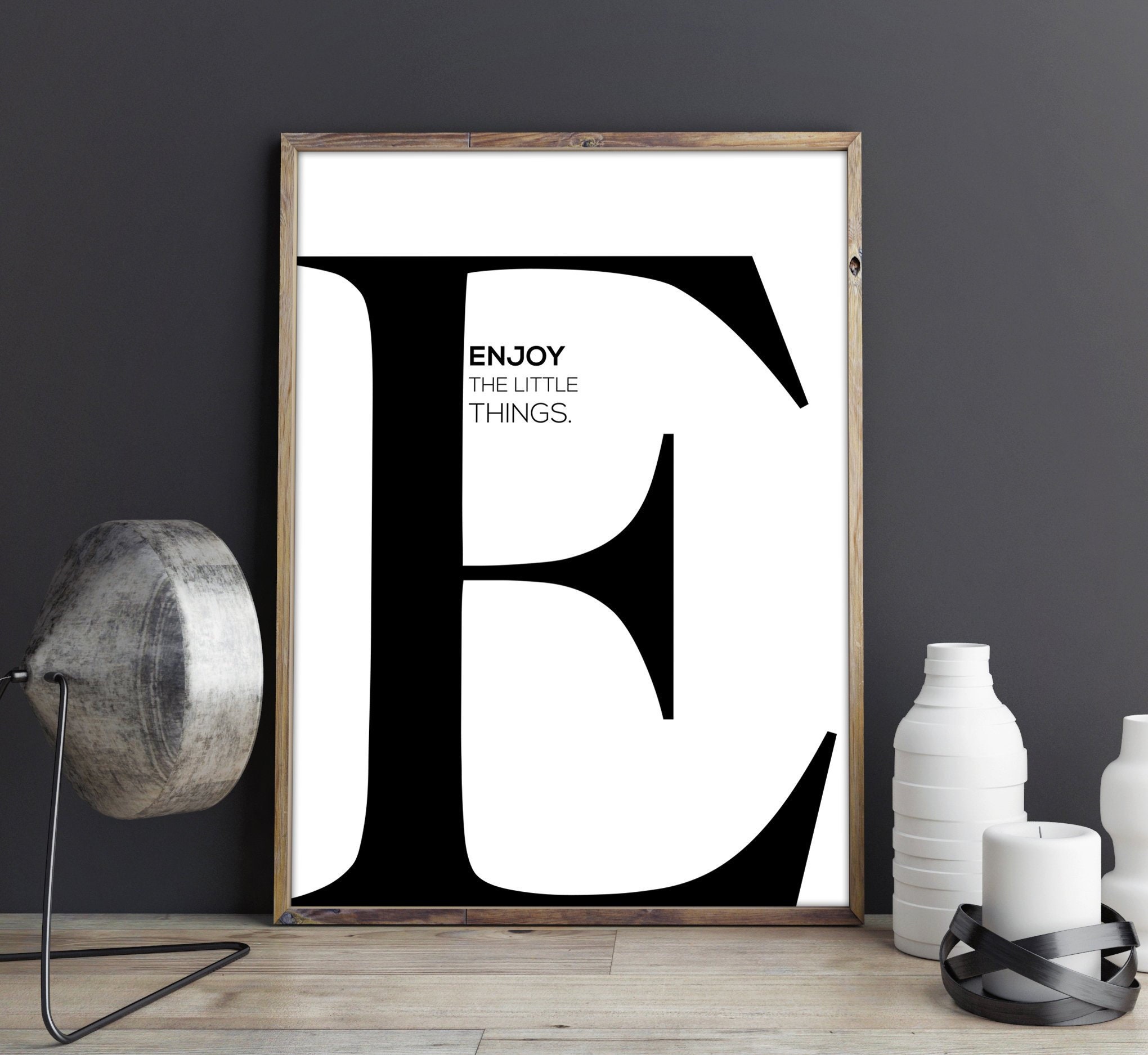 Buy Monogram E Letter Printable Wall Art Quote Set of 2 Enjoy Online in ...