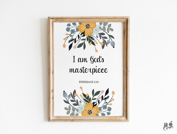 I Am God S Masterpiece Ephesians 2 10 Nursery Wall Art Etsy I Am God S Masterpiece Ephesians 2 10 Nursery Wall Art Etsy