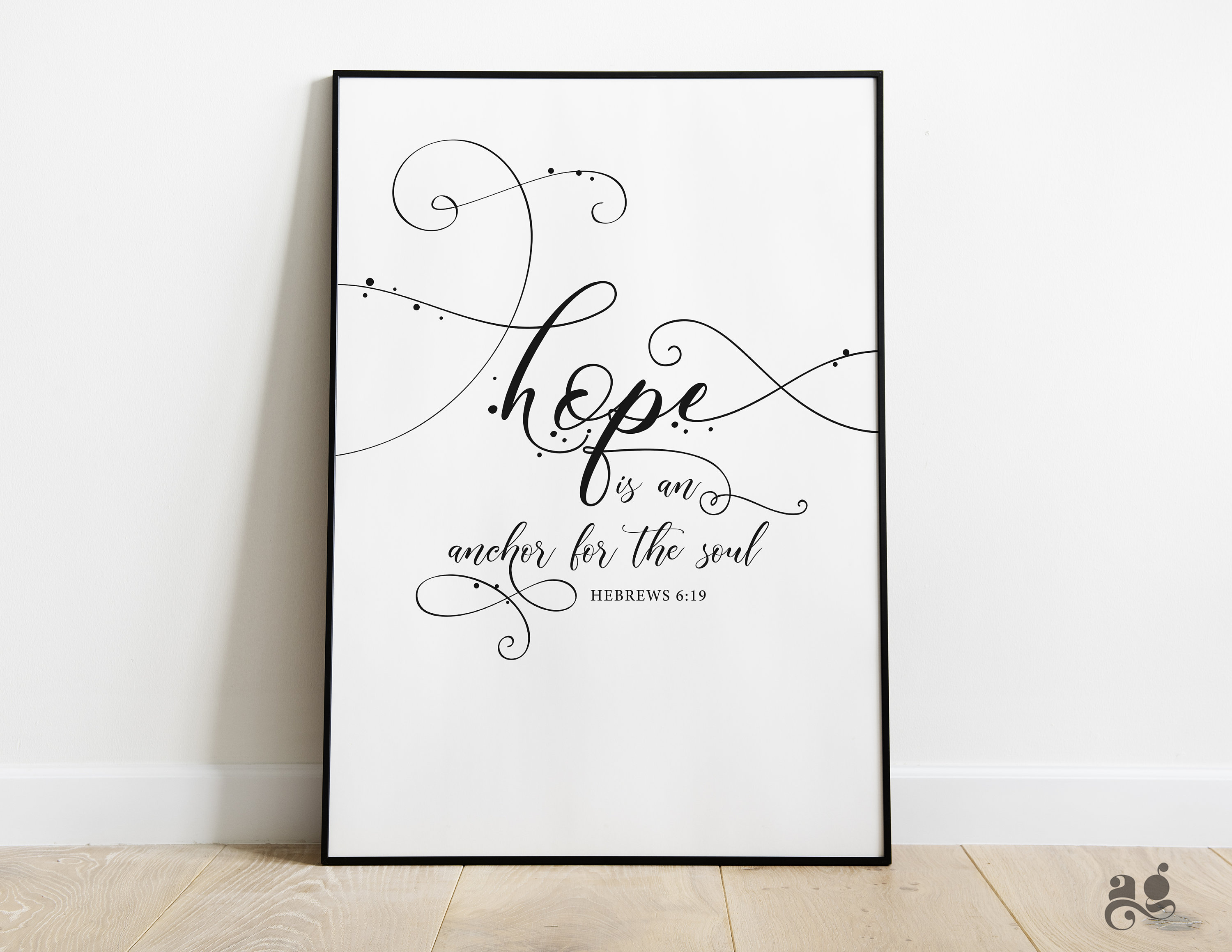 Bible Verse Prints, Hope is an Anchor for the Soul Hebrews 6:19 ...