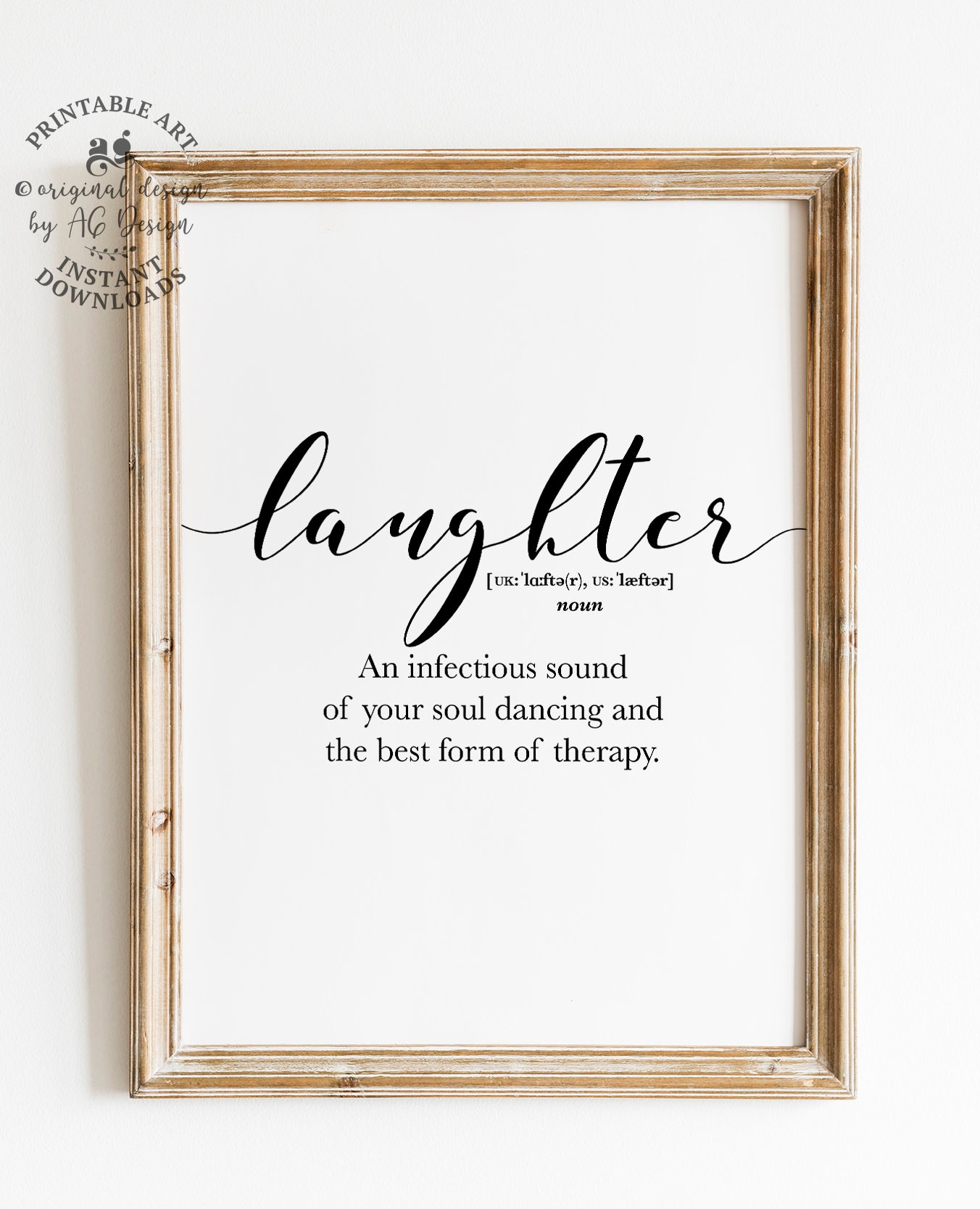 Laughter wall print Laughter definition printable qoutes Etsy