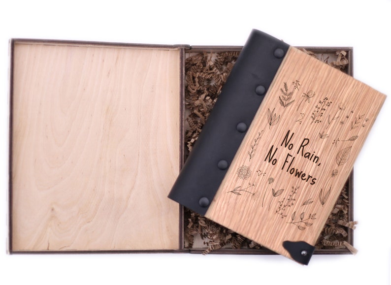 Wooden planner Add custom Corporate Logo Leather Journal Blank Notebook Wooden Notepad Motivational notepad or dairy Sketchbook