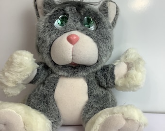 Vintage 1989 Galoob Lost N Found Crying Cat Plush