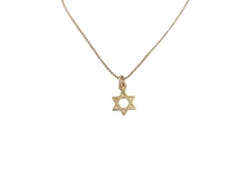 Gold Filled Star of David Necklace - Dainty Minimalist Gold Star Necklace  for Women