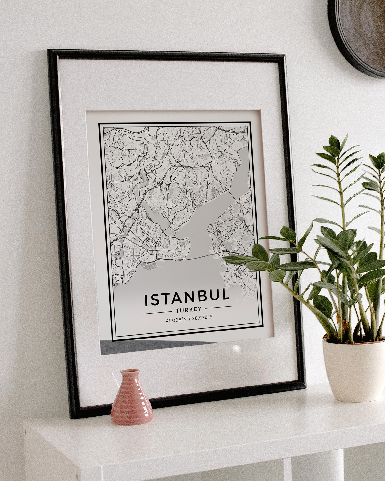 Istanbul Carte Imprimer Turquie Carte Art Poster Istanbul ...