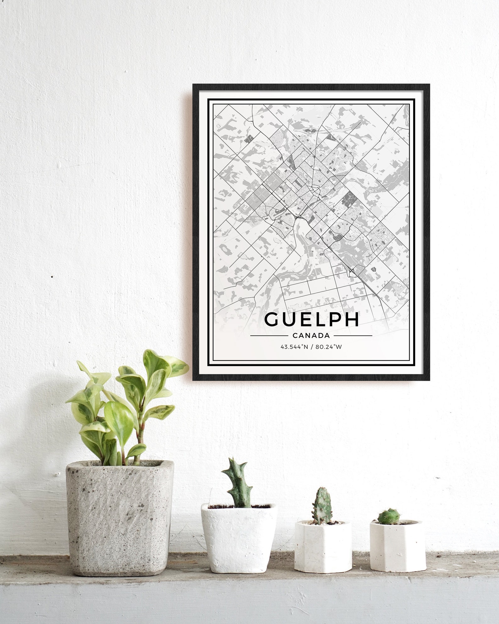 Guelph Map Map of Guelph Canada Guelph Map Guelph Etsy