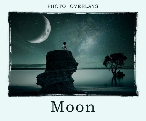 Moon Overlays Png Night Sky Overlays Photoshop Overlay Etsy