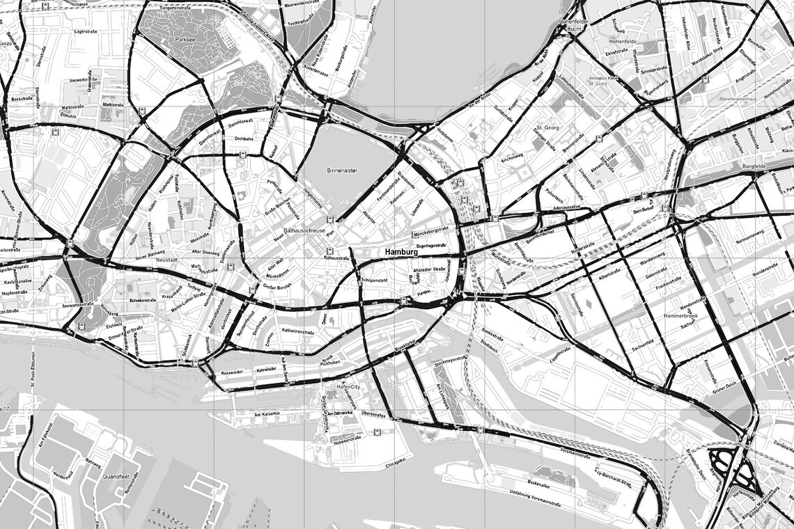 Hamburg Map Print Hamburg City Map Germany Print Hamburg | Etsy